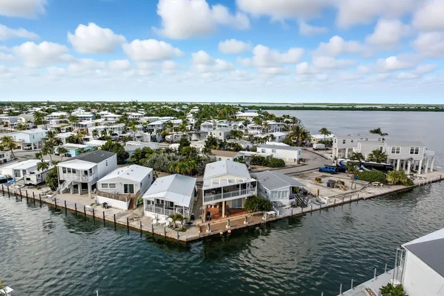 a view of a lake with a house