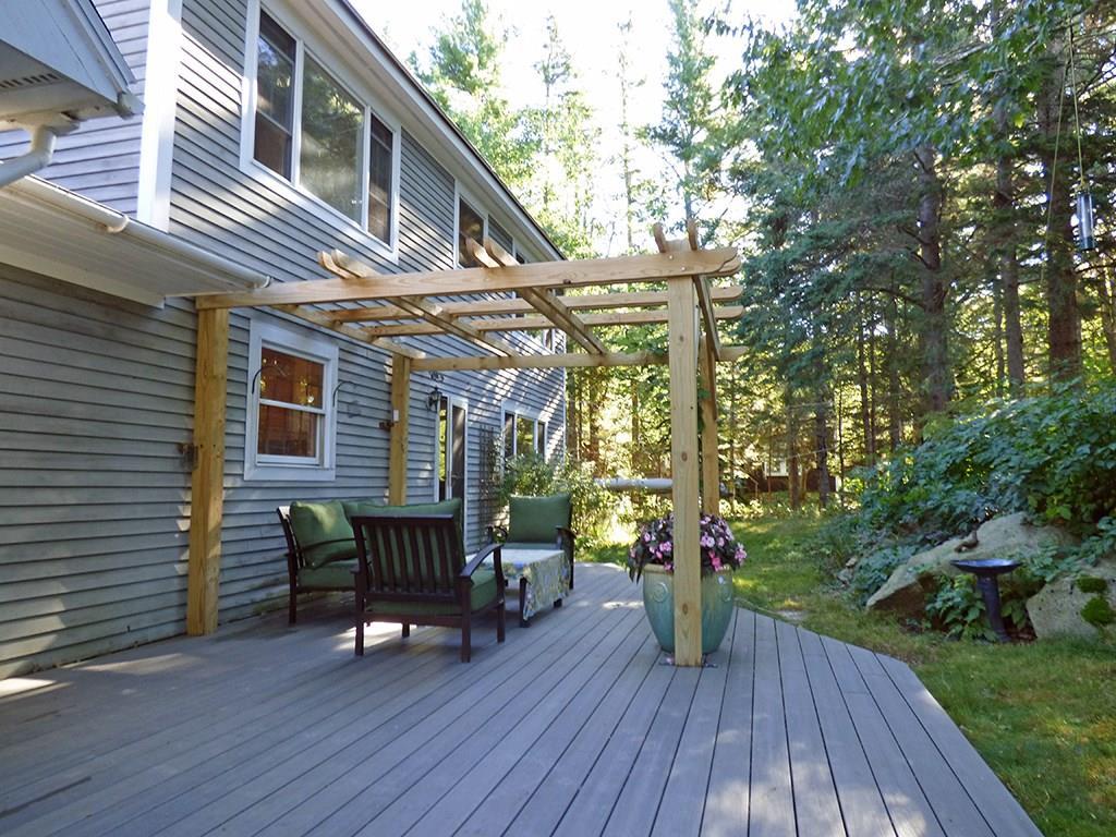 18 Oak Hill Road Mount Desert, ME 04660 - Photo 14 of 29 Large deck and pergola showing door...