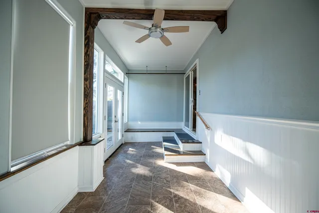 a view of balcony with deck