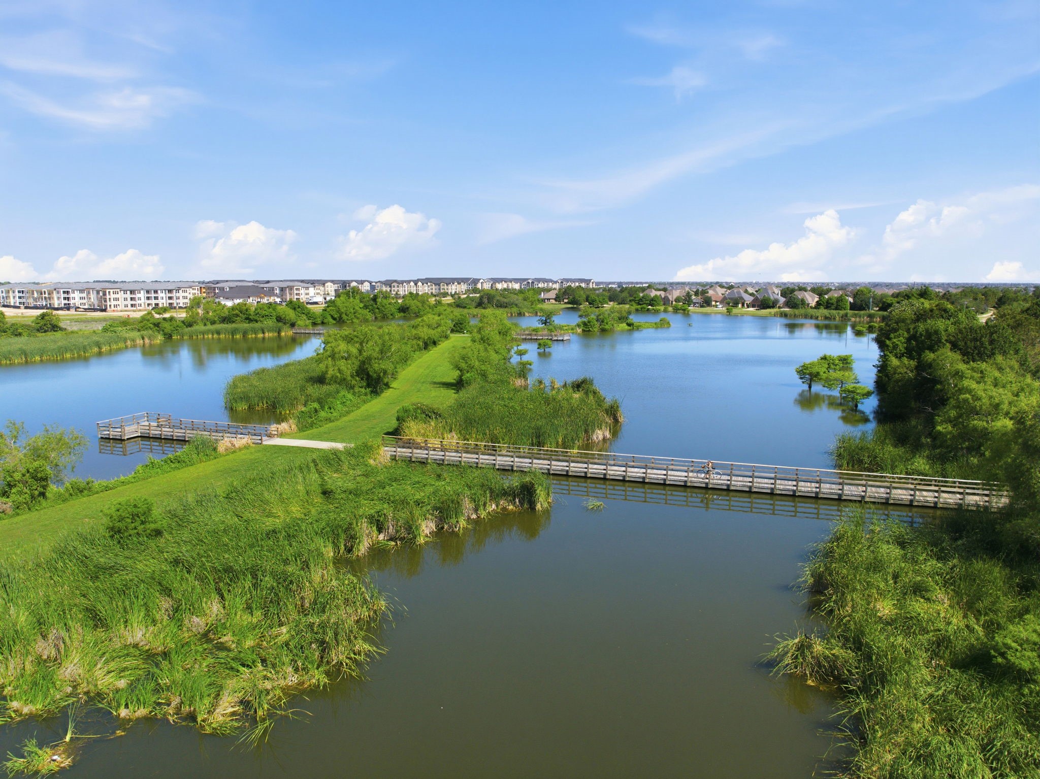 28811 Ember Crest Lane Fulshear, TX 77441 - Photo 47 of 47 a view of a lake with a city view