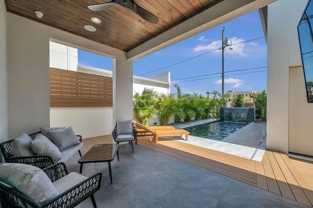 a outdoor space with patio lots of furniture