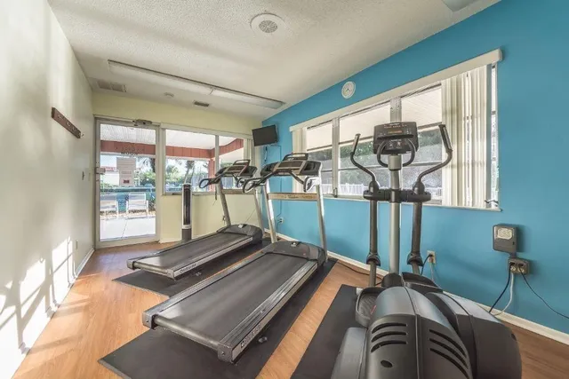 a room with musical instruments