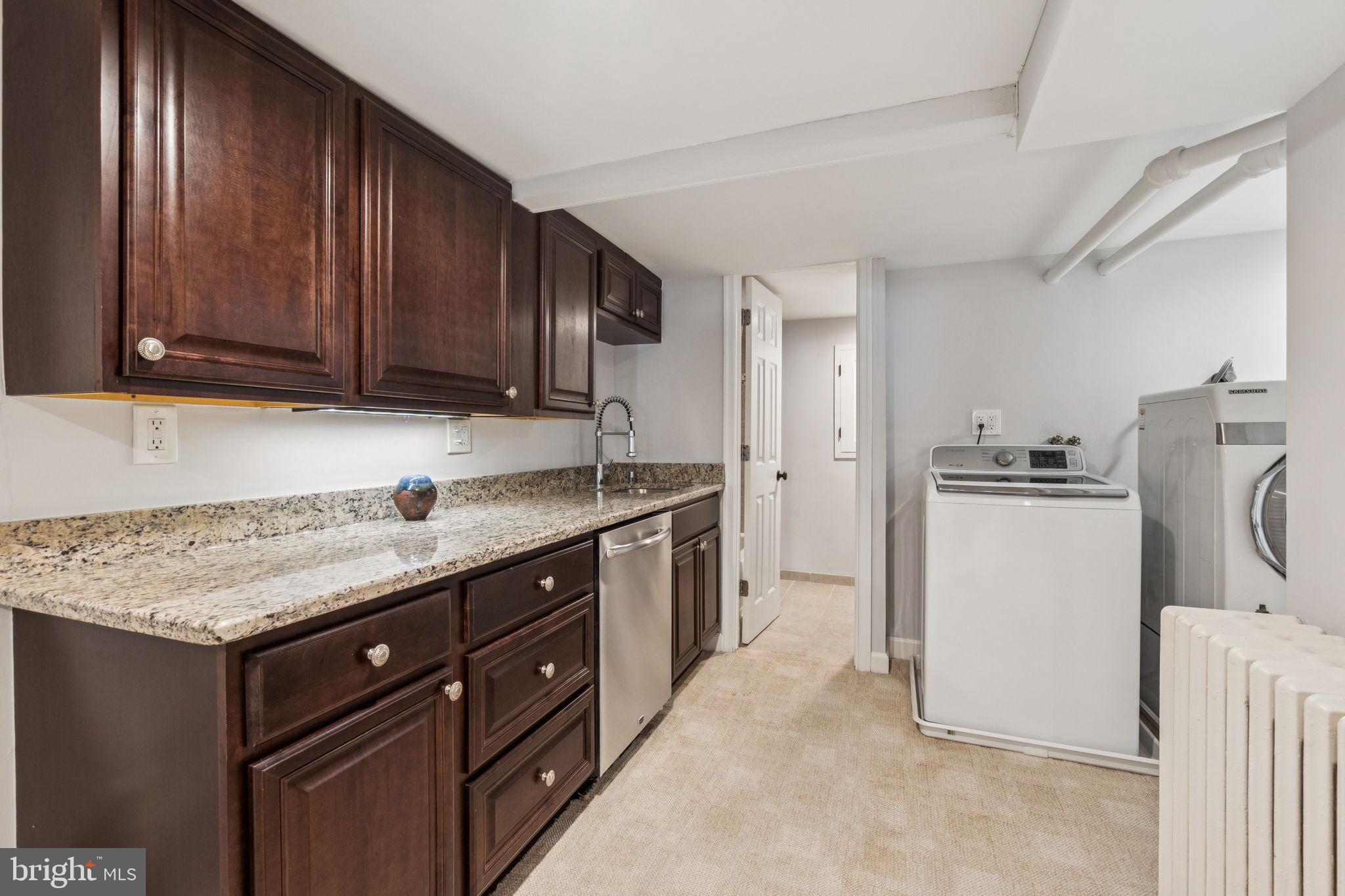 425 16th Street Southeast Washington, DC 20003 - Photo 46 of 58 Wet bar with stainless under counter fridge