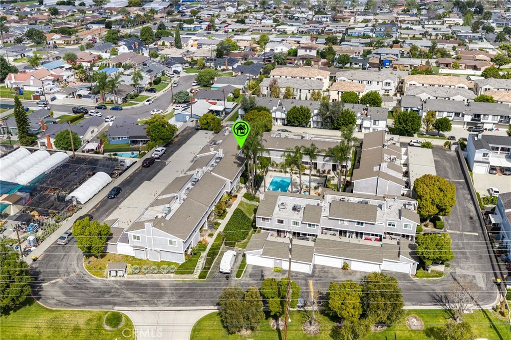15251 Leffingwell Road, Unit 8 Whittier, CA 90604 - Photo 27 of 30 an aerial view of a city with lots of residential buildings