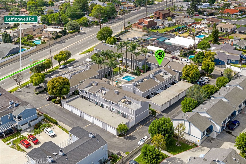 15251 Leffingwell Road, Unit 8 Whittier, CA 90604 - Photo 28 of 30 an aerial view of a city with streets and houses