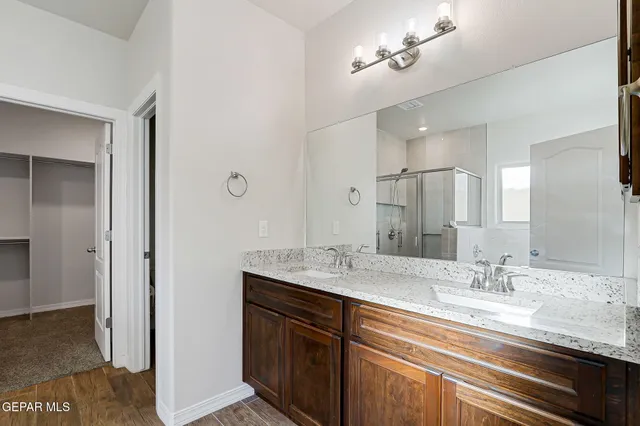 a close view of closet