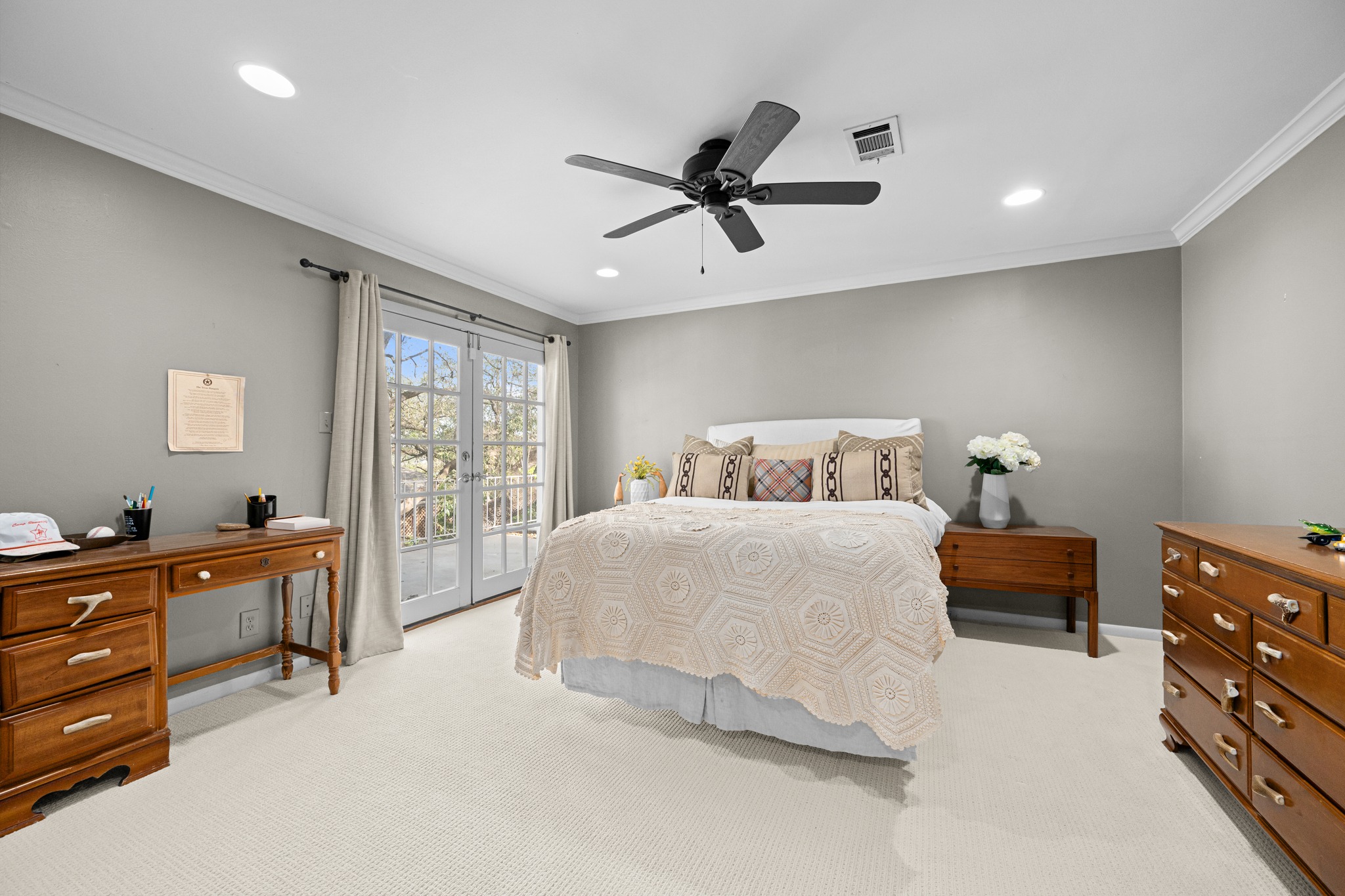 3100 Pecos Street Austin, TX 78703 - Photo 32 of 38 a bedroom with a bed and furniture