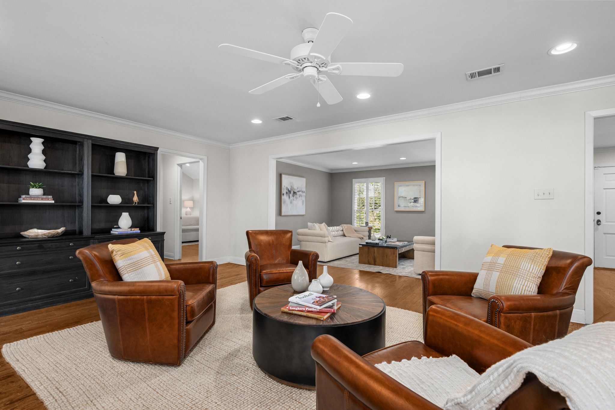 3100 Pecos Street Austin, TX 78703 - Photo 10 of 38 a living room with furniture and view of kitchen