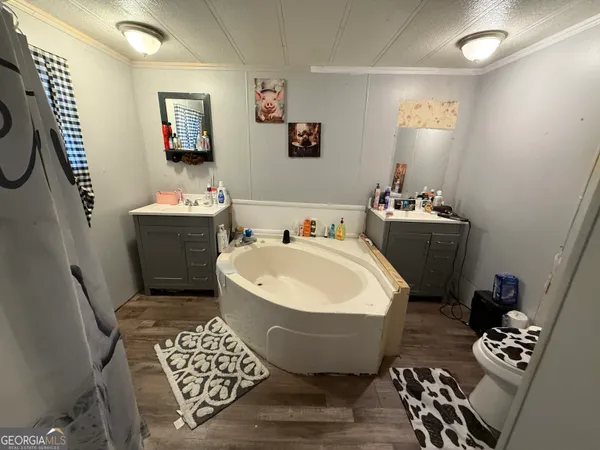 a bed room with a bed and a couch