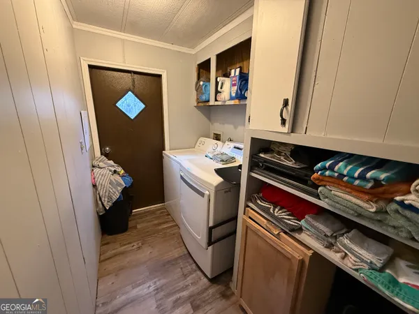 a room with storage and utility