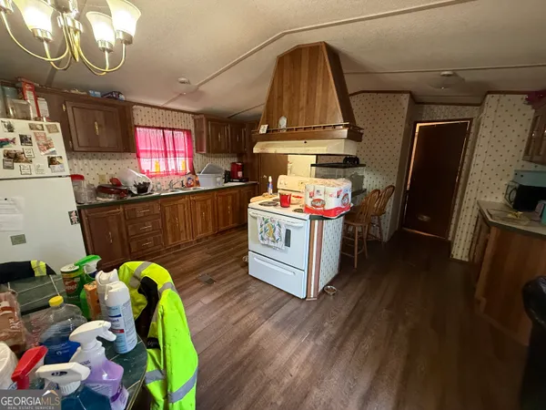 a kitchen with lots of counter top space