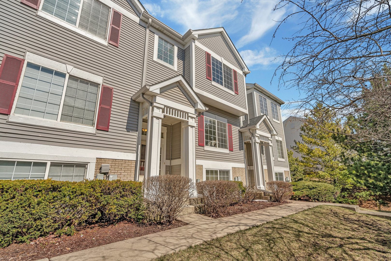 a front view of a multi story residential apartment building