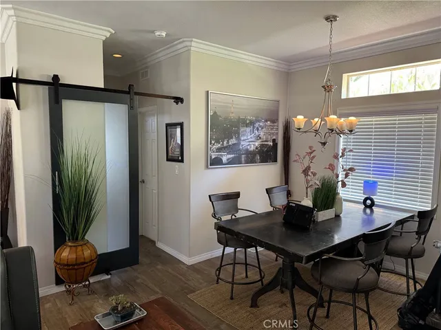 a workspace with furniture and window