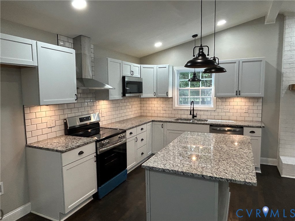 1024 Mill Road King William, VA 23086 - Photo 8 of 35 Kitchen featuring lofted ceiling, appliances with