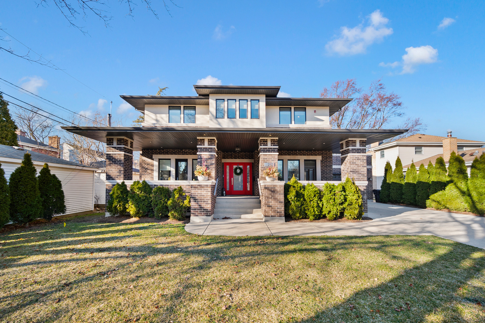 a view of a building with a swimming pool
