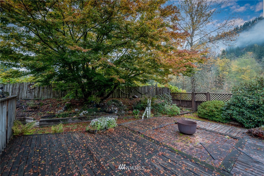 6130 North Fork Road Deming, WA 98244 - Photo 19 of 22 a view of a backyard with plants and trees