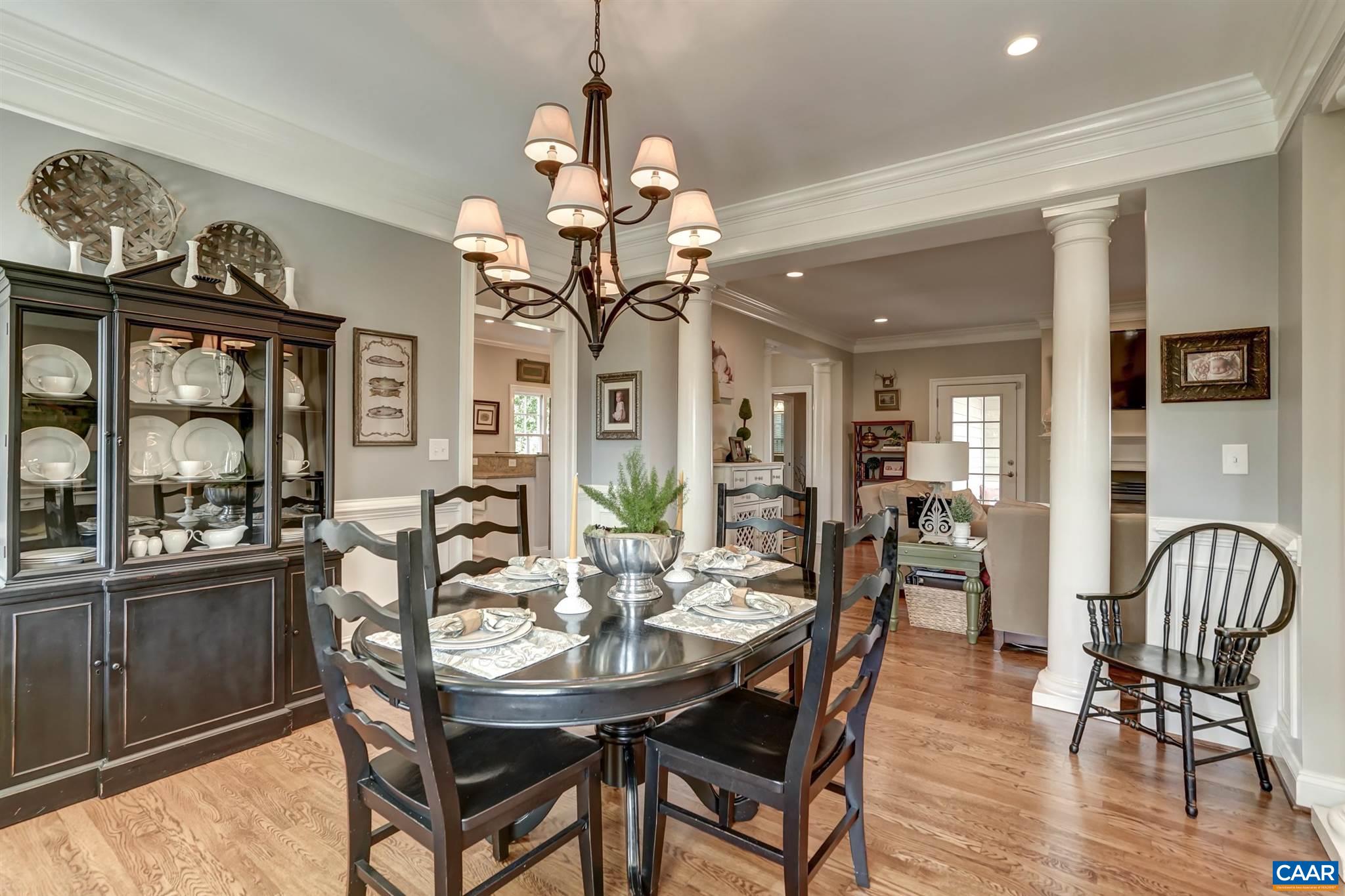 5047 Brook View Road Crozet, VA 22932 - Photo 8 of 68 a view of a dining room with furniture wooden floor and chandelier