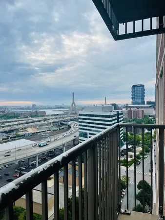 a view of city from balcony