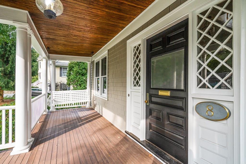 8 Garden Road Wellesley, MA 02481 - Photo 2 of 30 a view of outdoor space and wooden deck