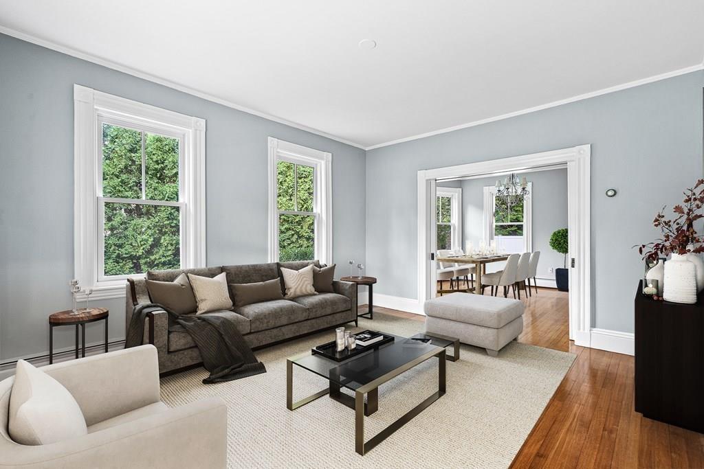 8 Garden Road Wellesley, MA 02481 - Photo 7 of 30 a living room with furniture and a large window