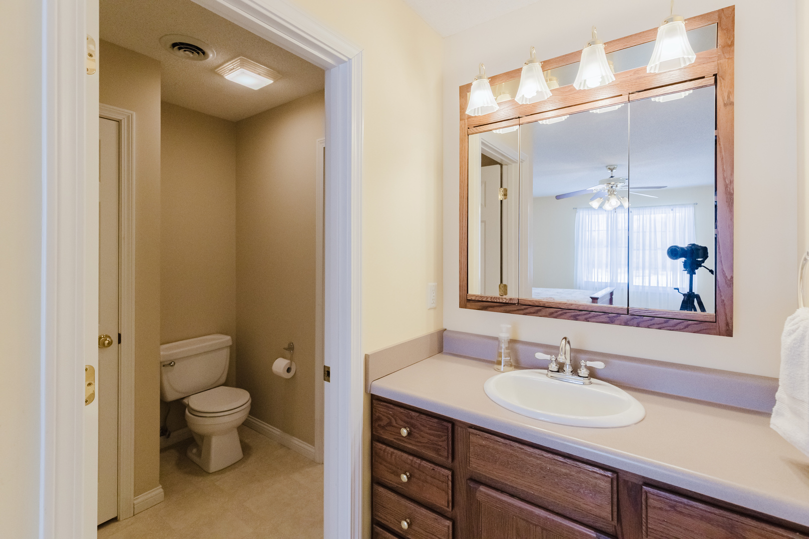 4996 Andrew Road Marion, IL 62959 - Photo 44 of 85 a bathroom with a granite countertop sink toilet and shower