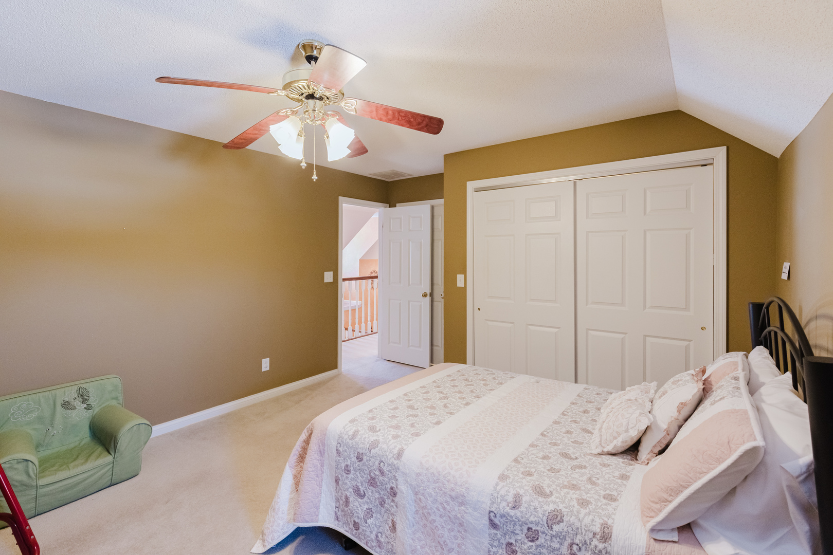 4996 Andrew Road Marion, IL 62959 - Photo 51 of 85 a bedroom with a bed and a chandelier