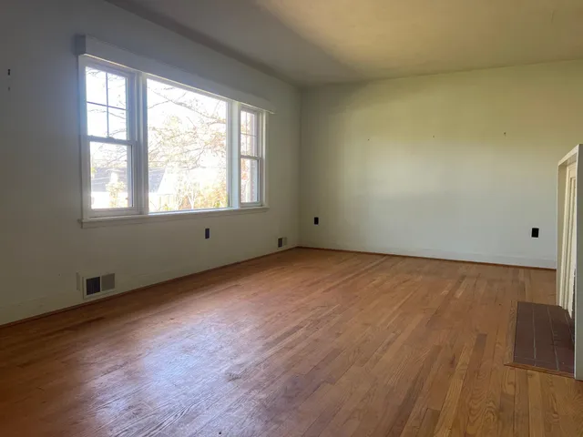 an empty room with a window
