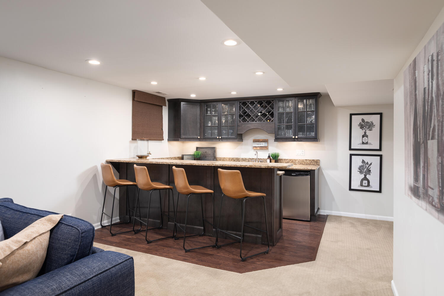 2S151 Stratford Road Glen Ellyn, IL 60137 - Photo 39 of 48 a living room with stainless steel appliances kitchen island granite countertop a couch and cabinets