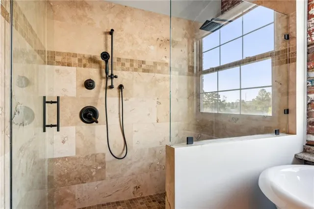 a view of a city with tall buildings