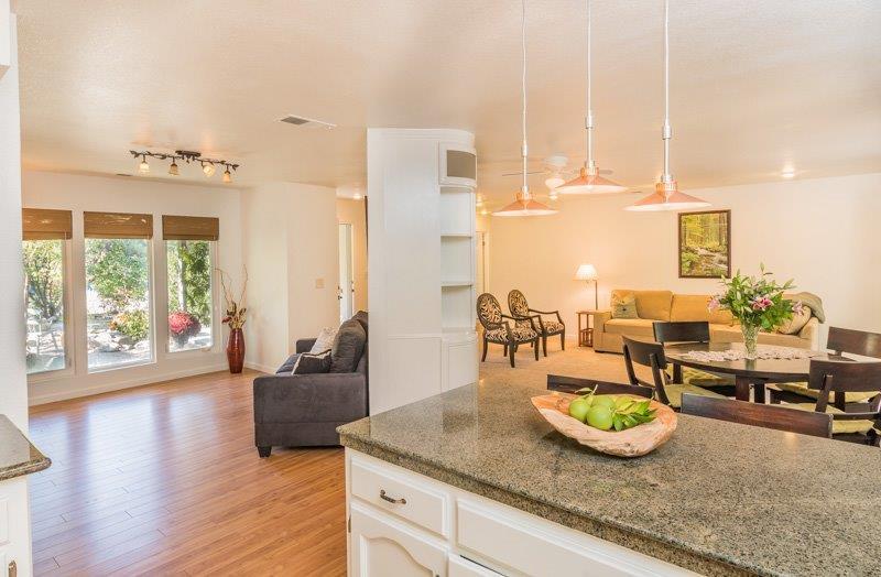 40896 Cherokee Oaks Drive Three Rivers, CA 93271 - Photo 9 of 23 a living room with furniture kitchen view and large windows