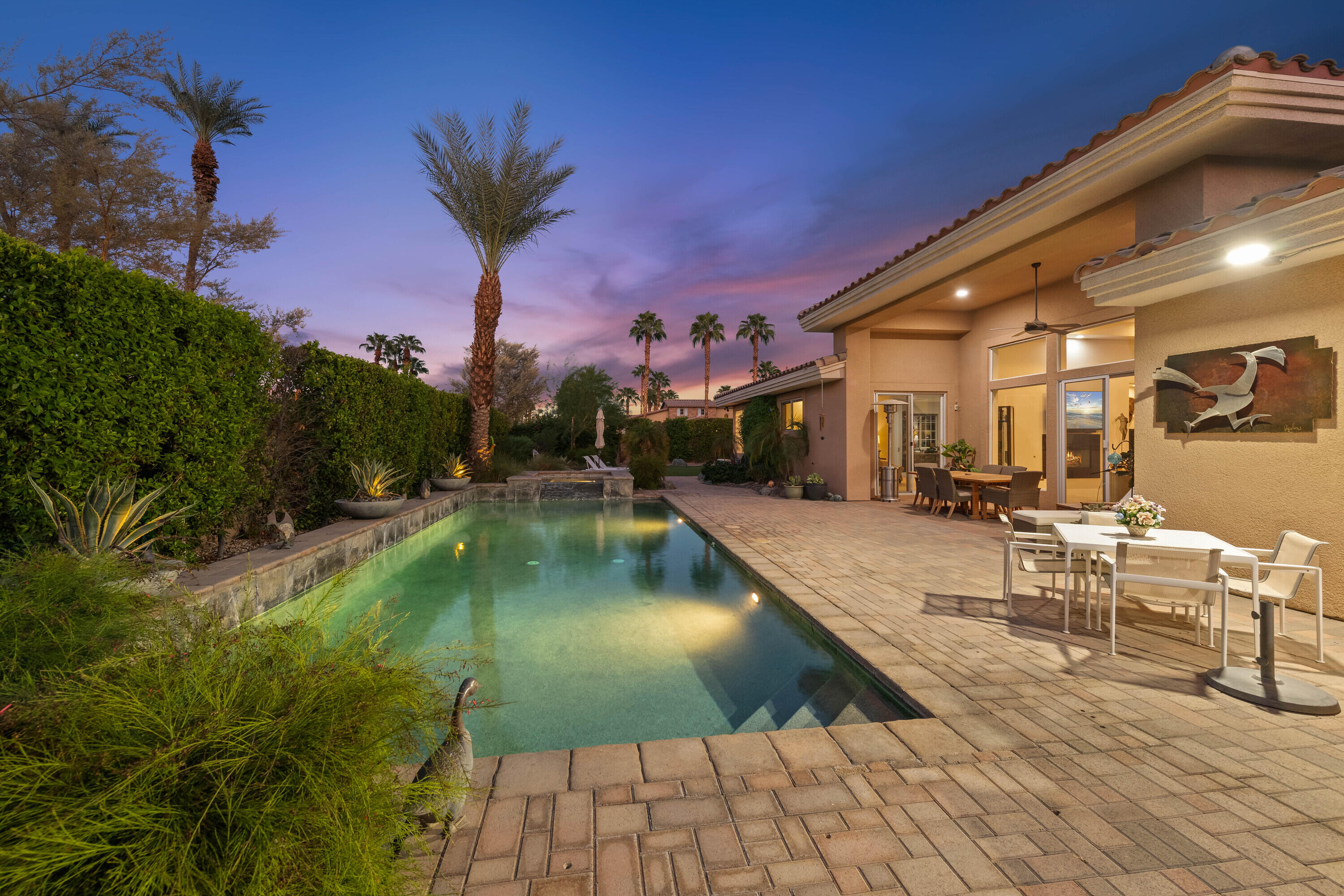 1 Varsity Circle Rancho Mirage, CA 92270 - Photo 45 of 50 Patio at twilight