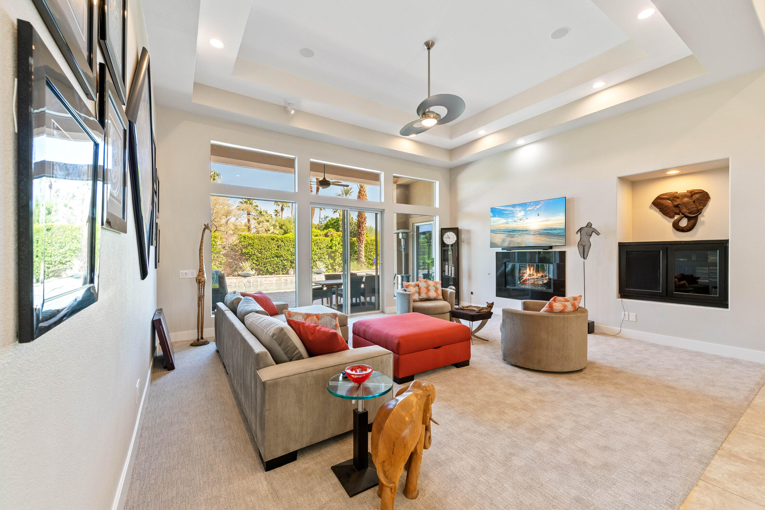 1 Varsity Circle Rancho Mirage, CA 92270 - Photo 9 of 50 Living room with fireplace