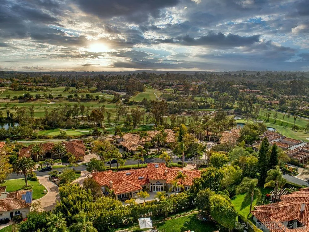 7745 St Andrews Road Rancho Santa Fe, CA 92067 - Photo 3 of 29 an aerial view of residential houses with outdoor space and trees