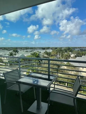 a view of a city from a terrace