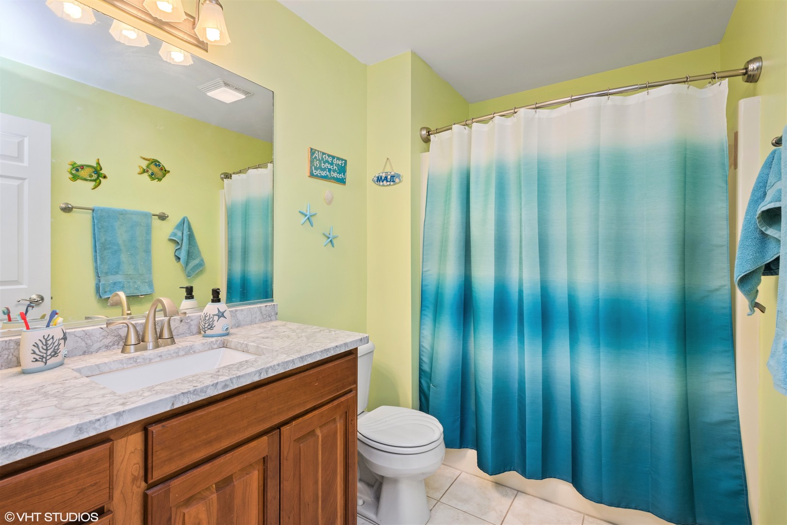 8734 West Offner Road Monee, IL 60449 - Photo 22 of 33 a bathroom with a granite countertop sink toilet and shower