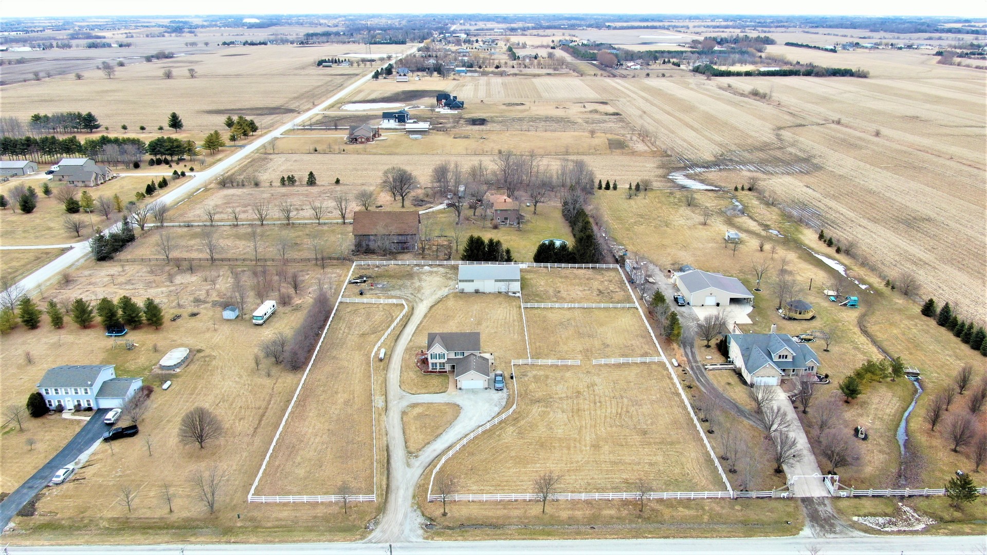 8734 West Offner Road Monee, IL 60449 - Photo 31 of 33 an aerial view of residential houses with outdoor space