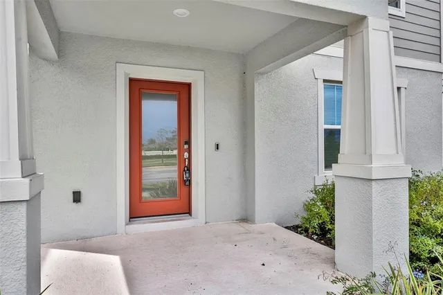 a view of an front door