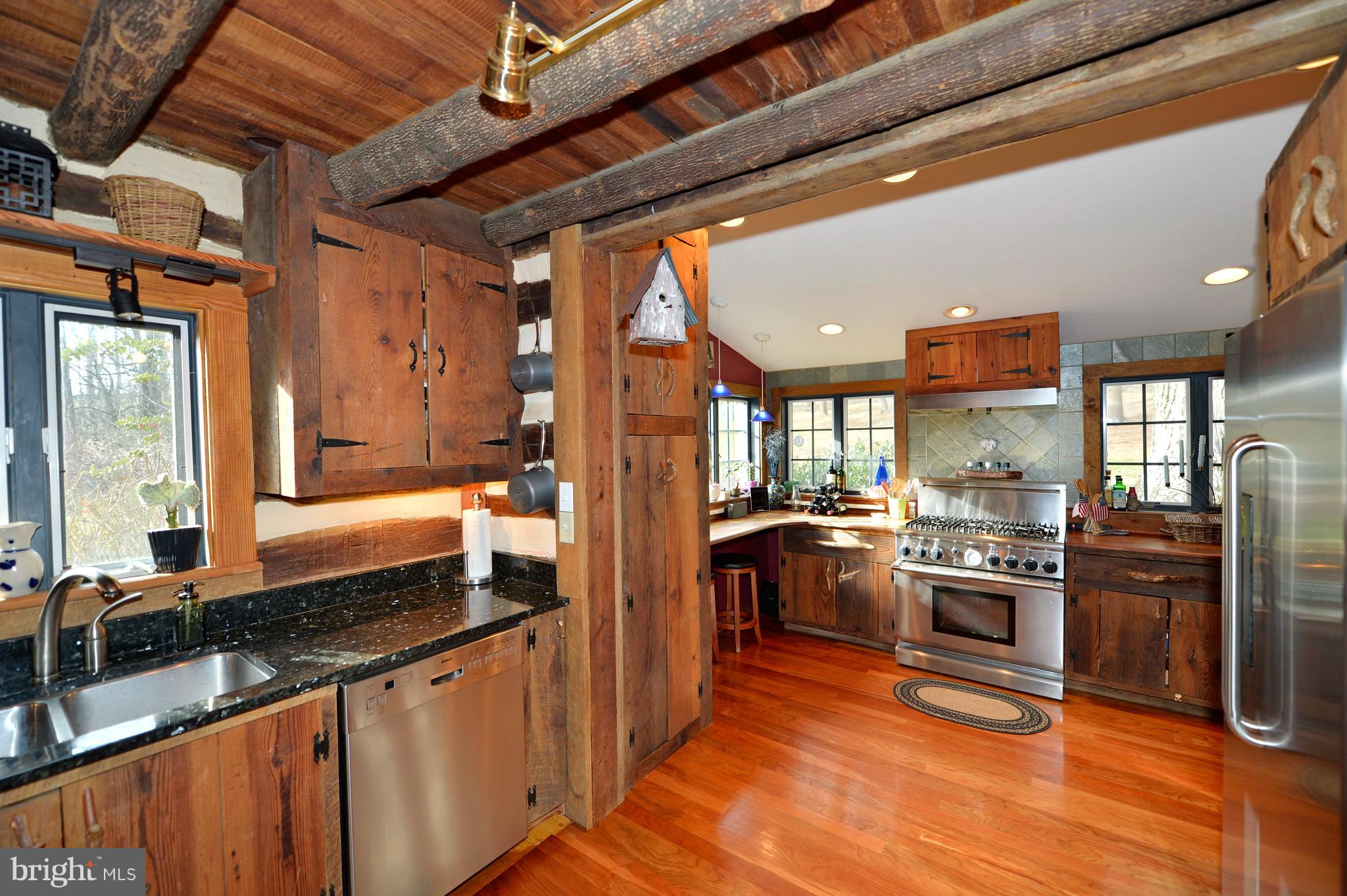 34973 Sunny Ridge Road Round Hill, VA 20141 - Photo 25 of 52 Wonderful log cabin kitchen view 1
