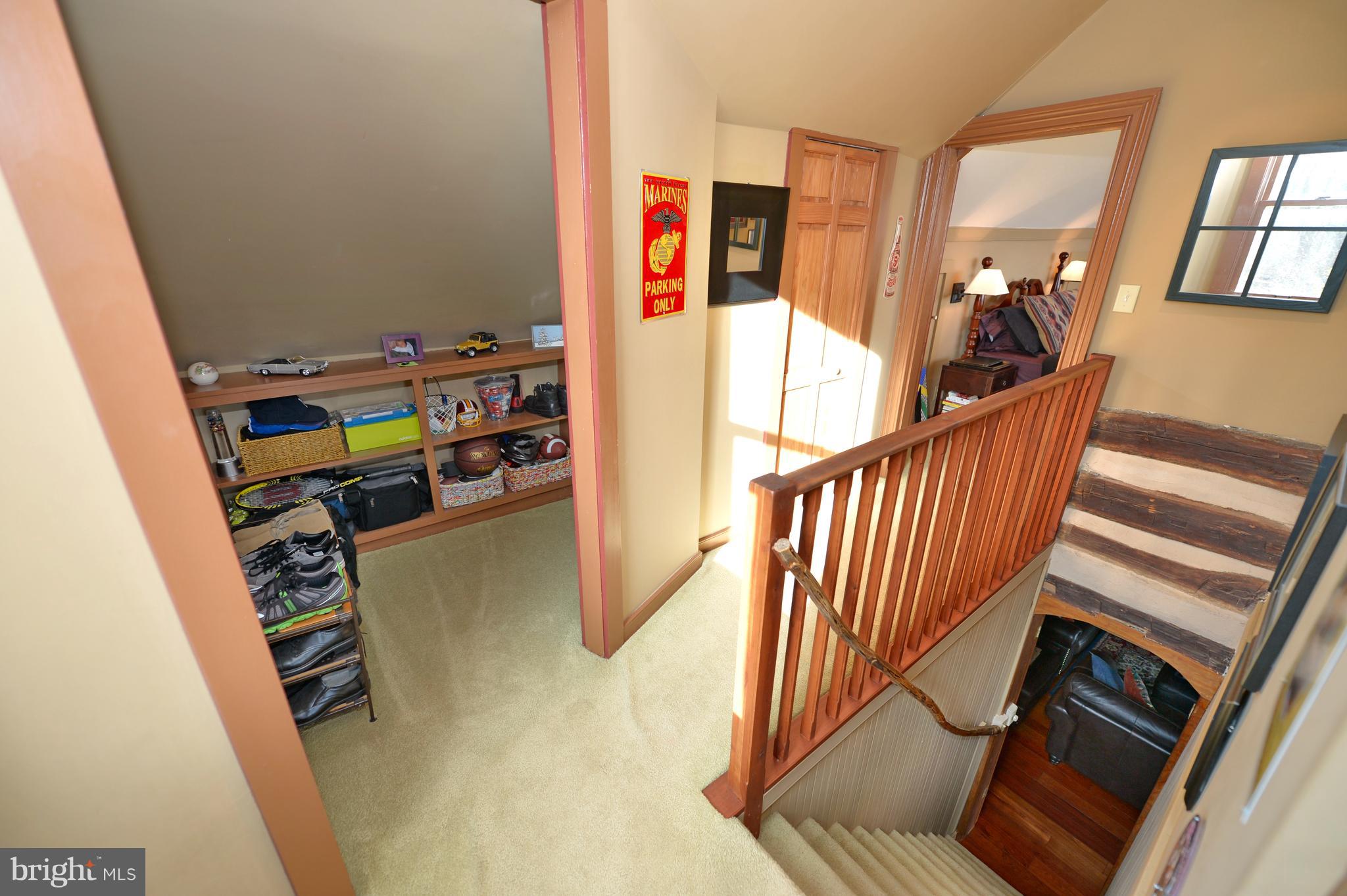 34973 Sunny Ridge Road Round Hill, VA 20141 - Photo 38 of 52 Upper level log cabin hall & staircase