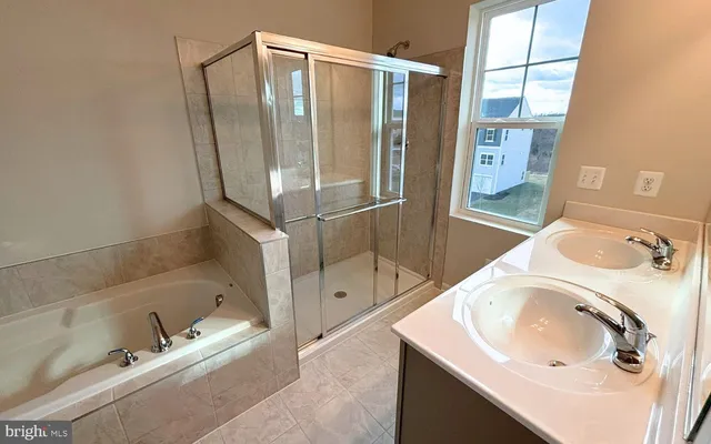 a bathroom with a sink and a tub