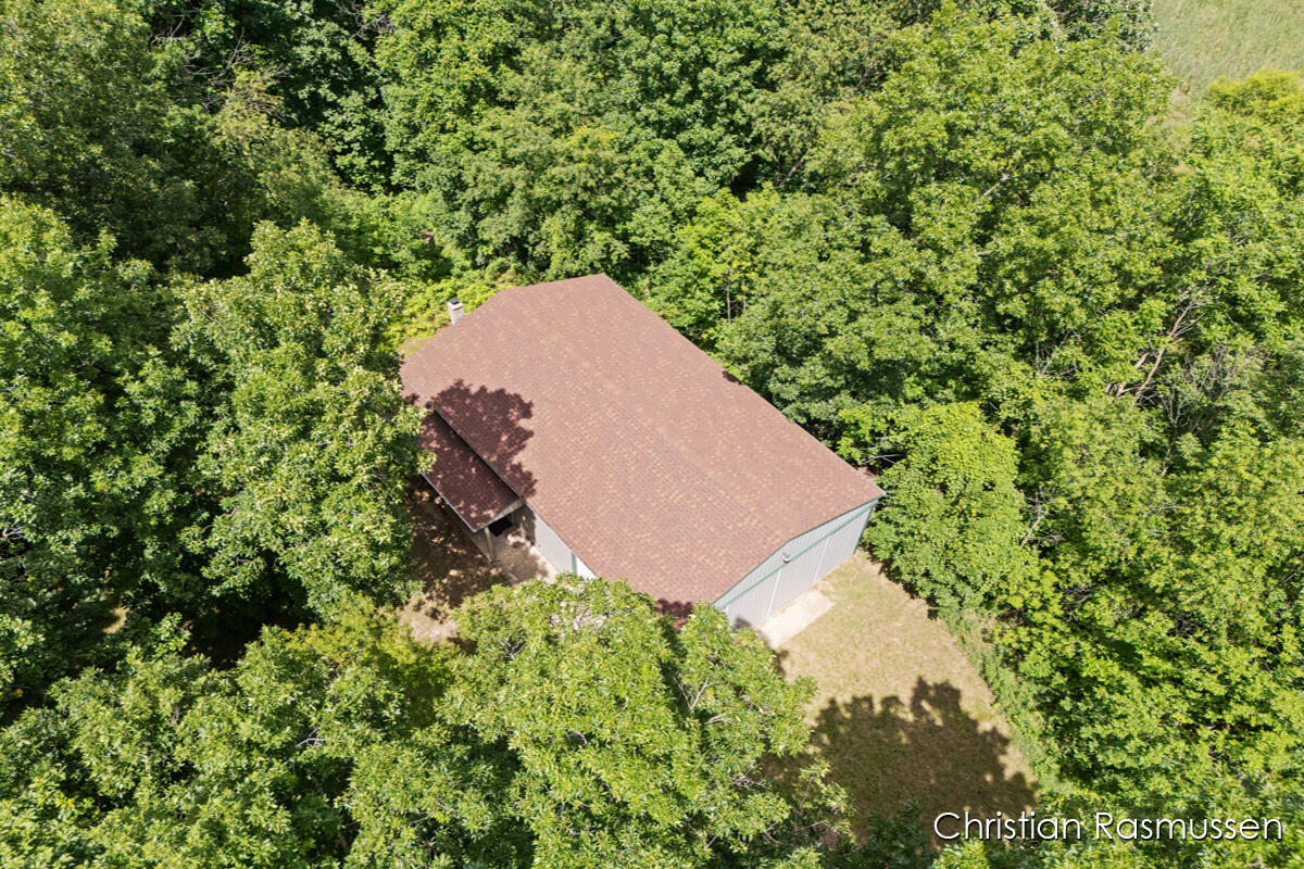 18 Dick Road Fenwick, MI 48834 - Photo 21 of 32 Pole Barn Aerial