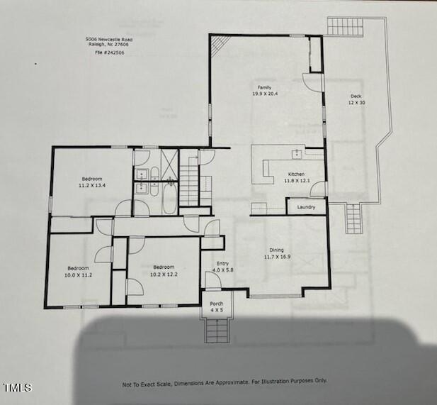 5006 Newcastle Road Raleigh, NC 27606 - Photo 2 of 52 main flr layout
