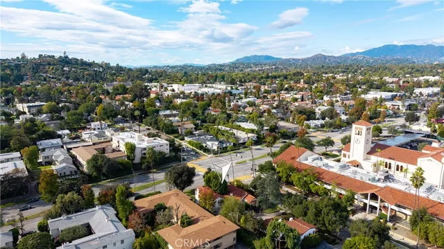 an aerial view of a city
