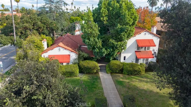 a aerial view of a house
