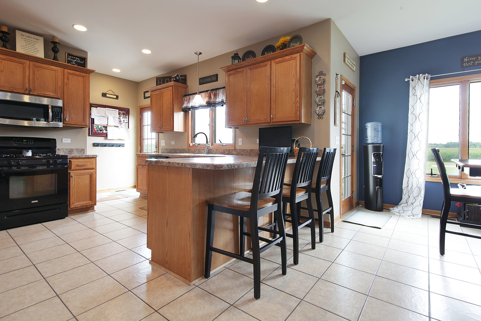 4420 West Shabbona Road Morris, IL 60450 - Photo 11 of 31 a kitchen with stainless steel appliances granite countertop a refrigerator and a stove top oven