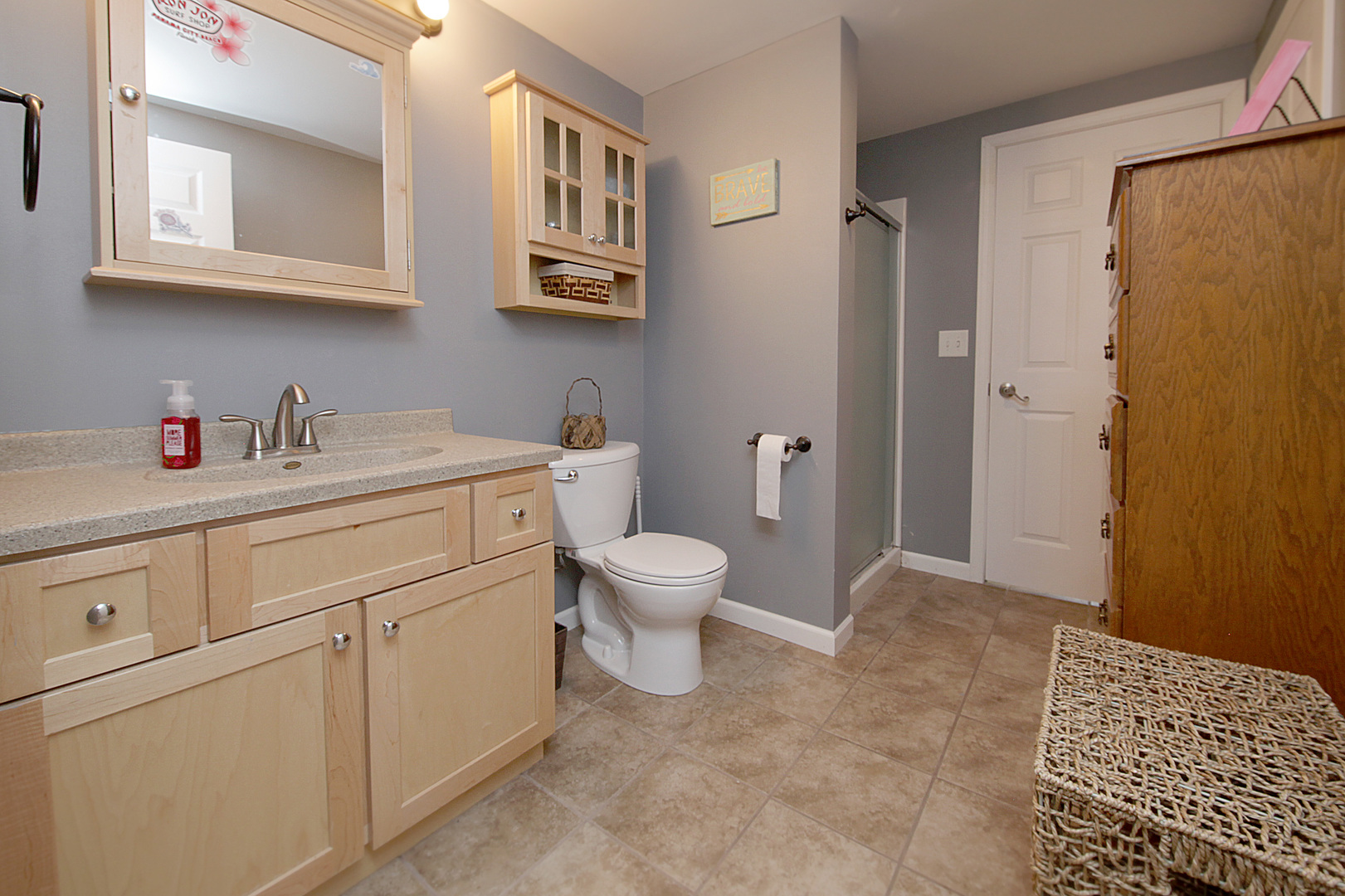 4420 West Shabbona Road Morris, IL 60450 - Photo 26 of 31 a bathroom with a sink toilet and a mirror