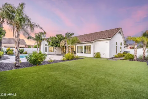 a view of a porch with a backyard