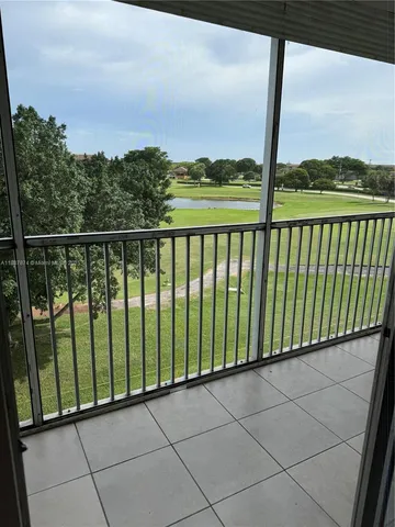 a view of city from a balcony