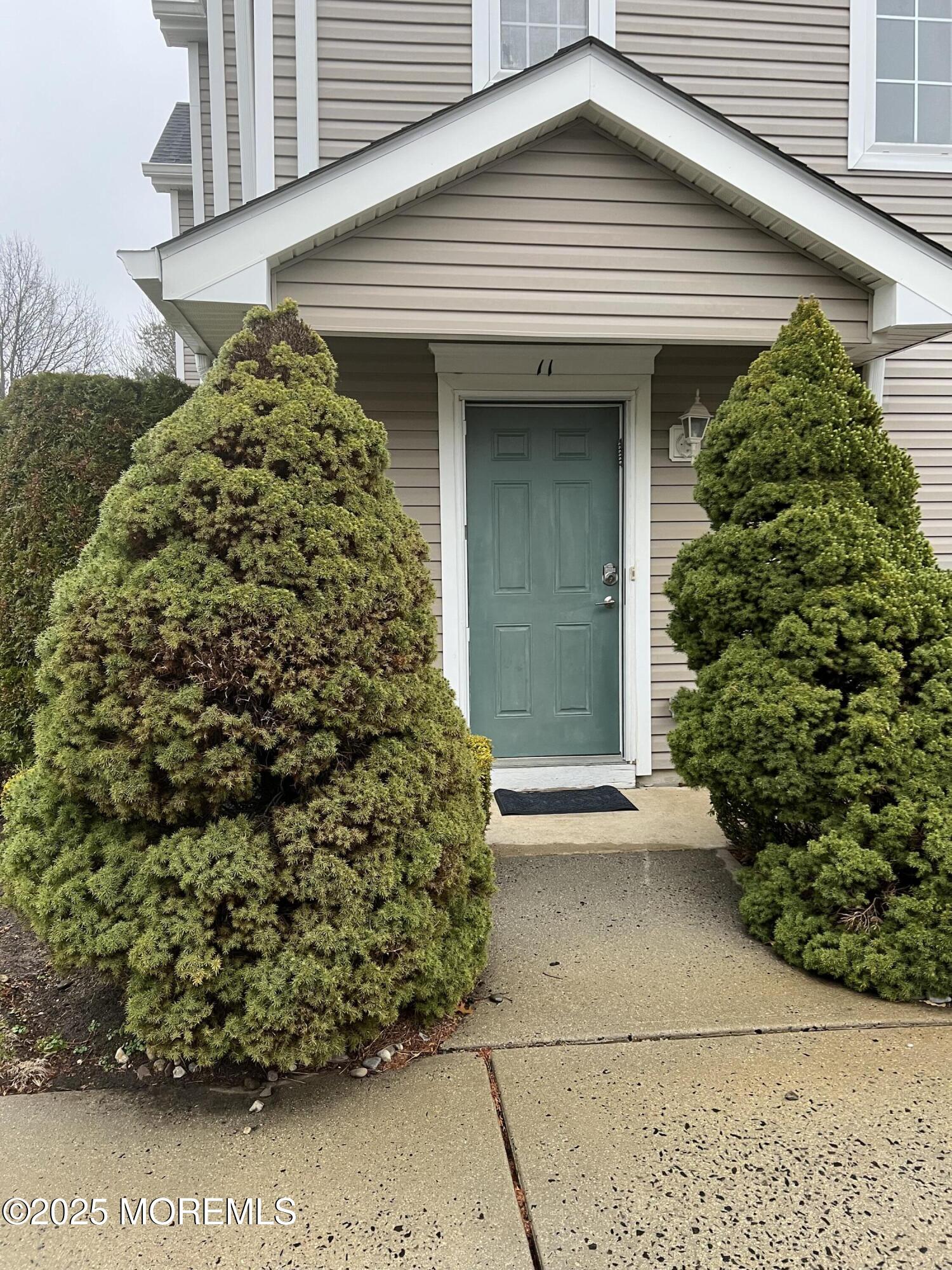 a front view of a house