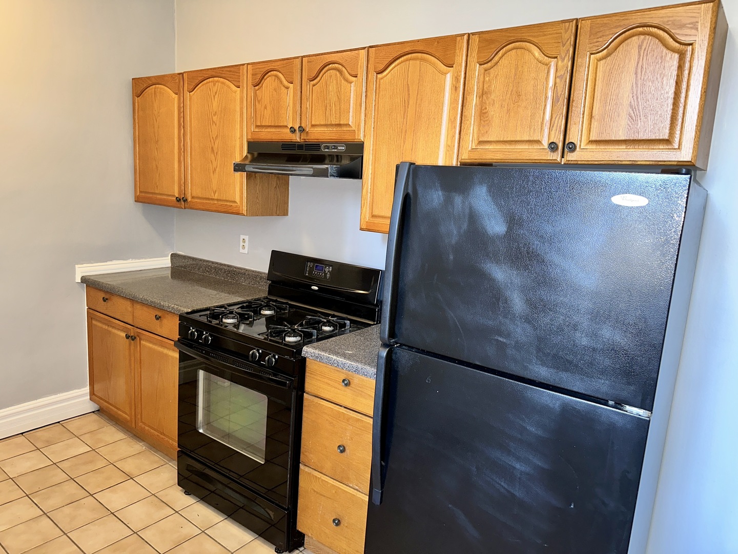 2207 East 67th Street, Unit 2 Chicago, IL 60649 - Photo 9 of 13 a kitchen with stainless steel appliances granite countertop a refrigerator a stove and a sink
